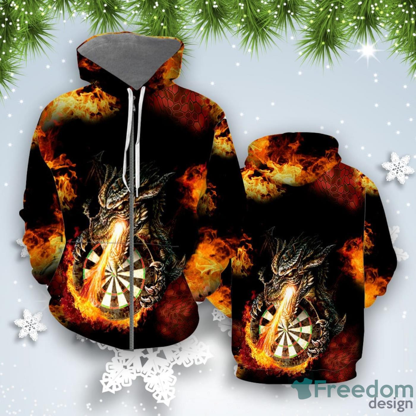 Darts Dragon 3D Hoodie All Over Print Best Gift For Men And Women Product Photo 2