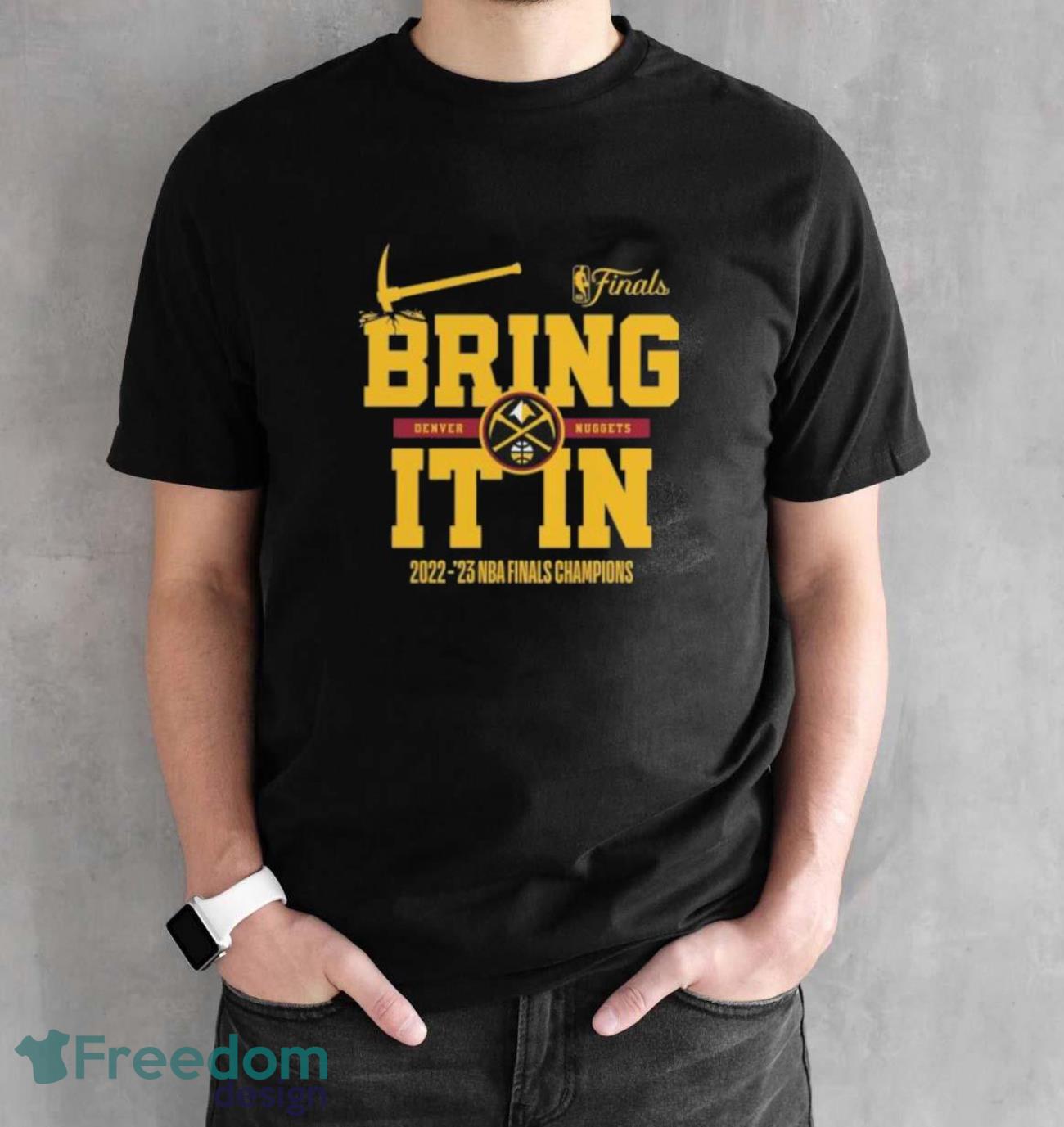 Denver Nuggets 2023 NBA Finals Champions Bring It In Half Court Hometown Originals Big & Tall T-Shirt - Black Unisex T-Shirt