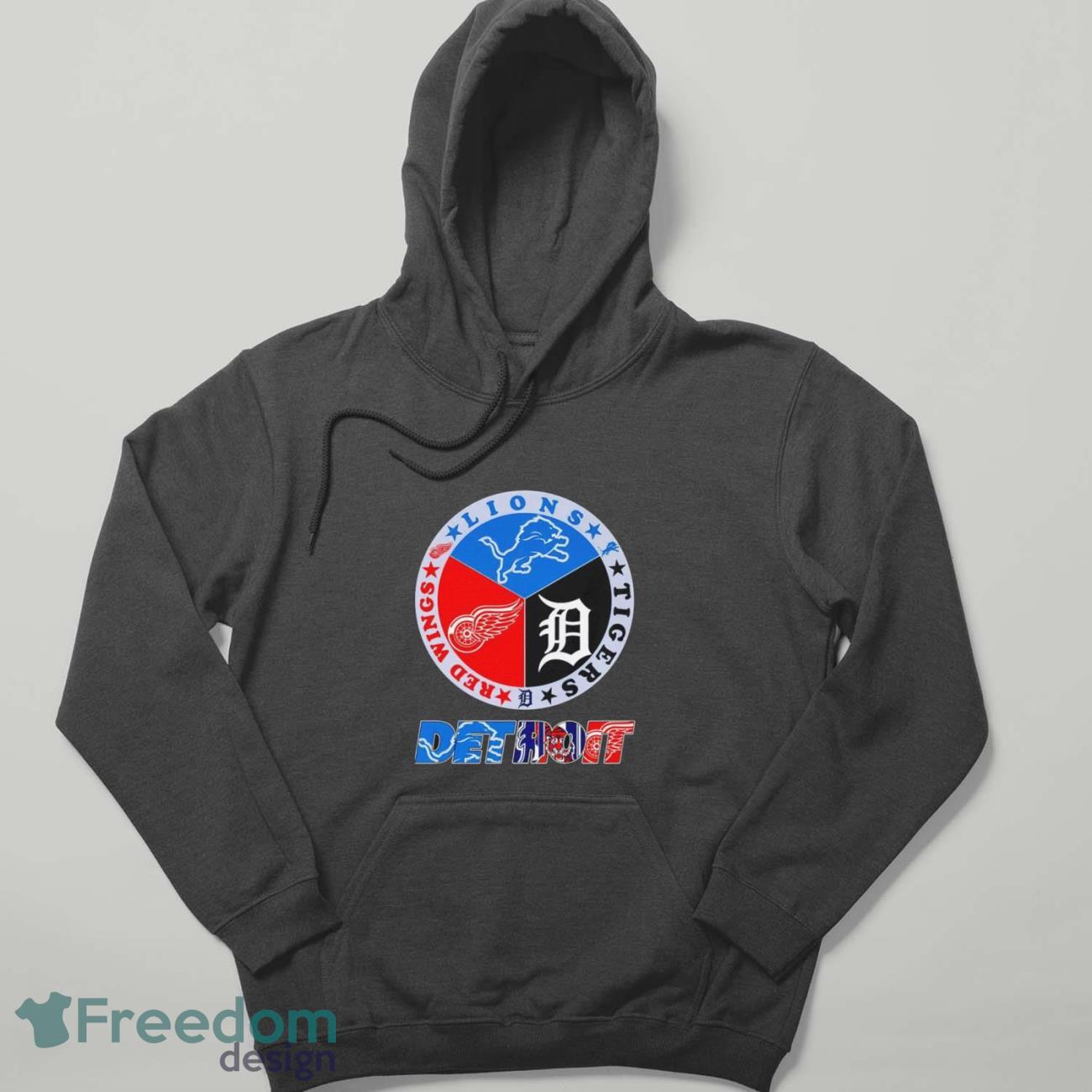 Detroit Red Wings Detroit Lions Detroit Tigers Detroit City logo 2023 shirt - Hoodie Detroit Red Wings Detroit Lions Detroit Tigers Detroit City logo 2023 shirt - Hoodie