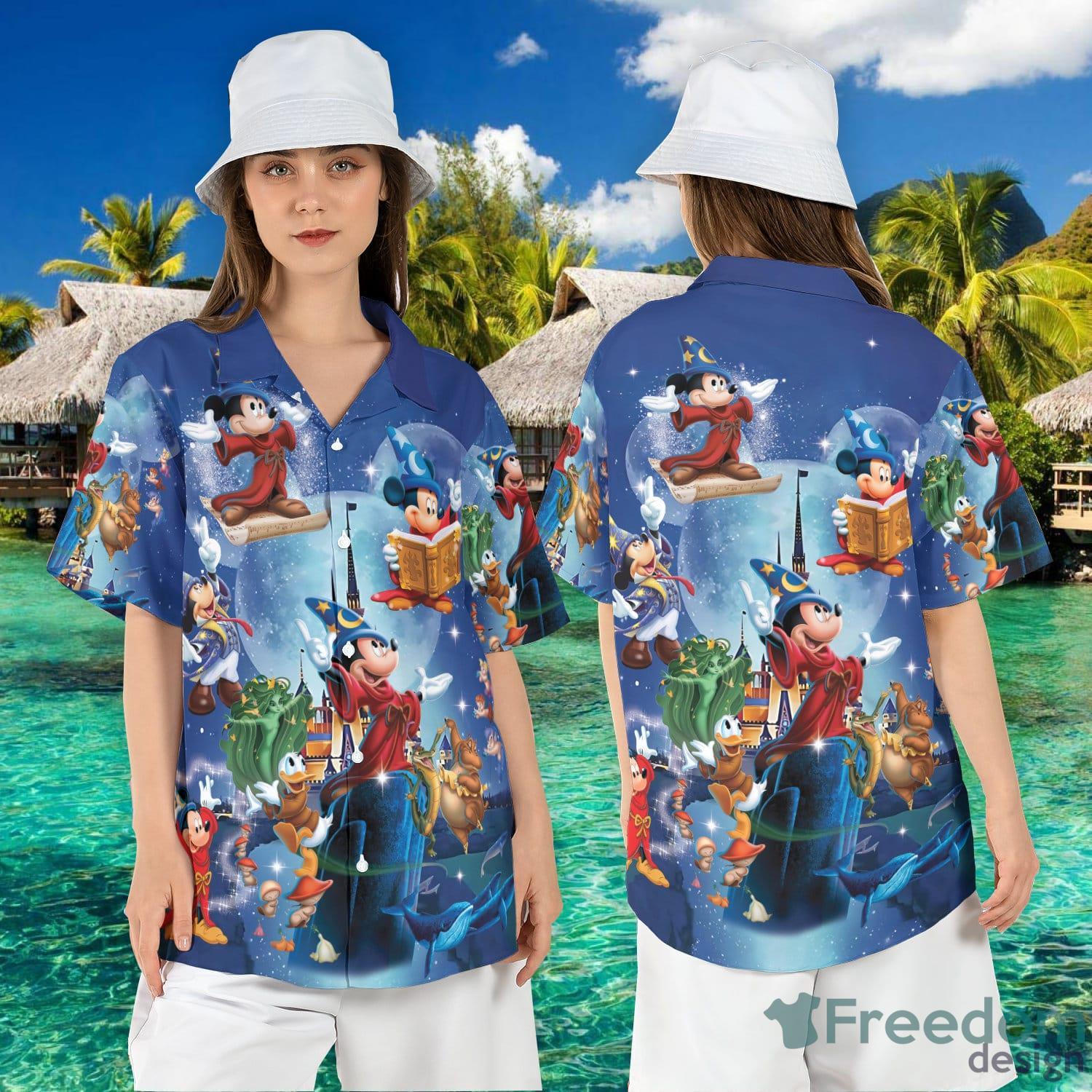 Disney Mickey And Friends Disney Fantasia Sorcerer Mickey Hawaiian Shirt  Summer Gift For Men And Women - Freedomdesign