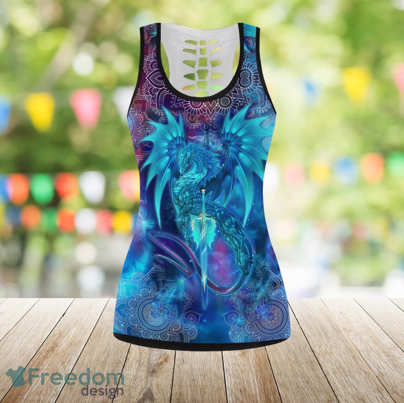 Dragon Galaxy Legging And Hollow Tank Top Gift For Women Product Photo 3 Dragon Galaxy Legging And Hollow Tank Top Gift For Women Product Photo 3