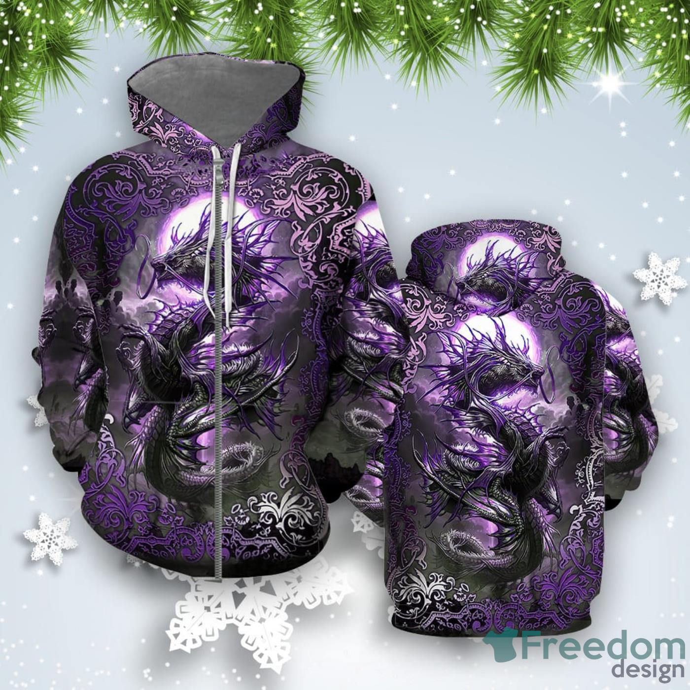 Dragon Spirit Art All Over Print 3D Hoodie Special Gift Product Photo 2