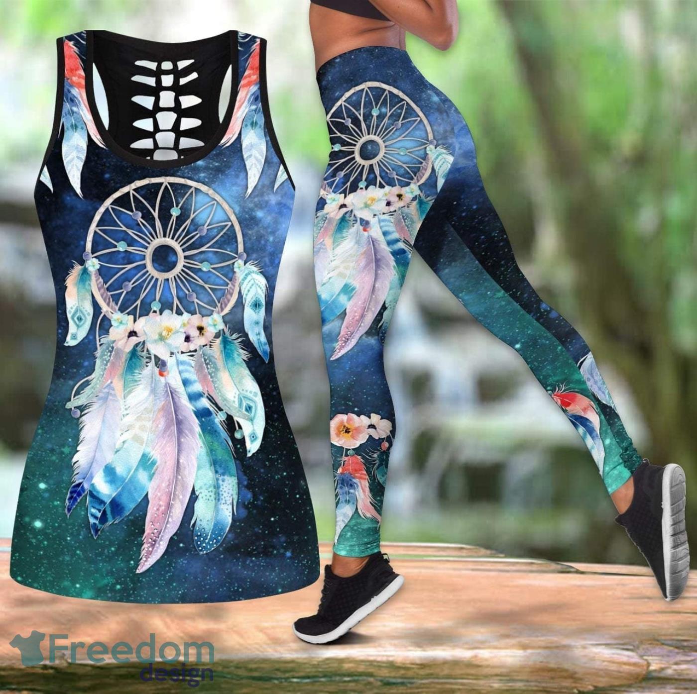 Dreamcatcher Legging And Hollow Tank Top Gift For Women Product Photo 1