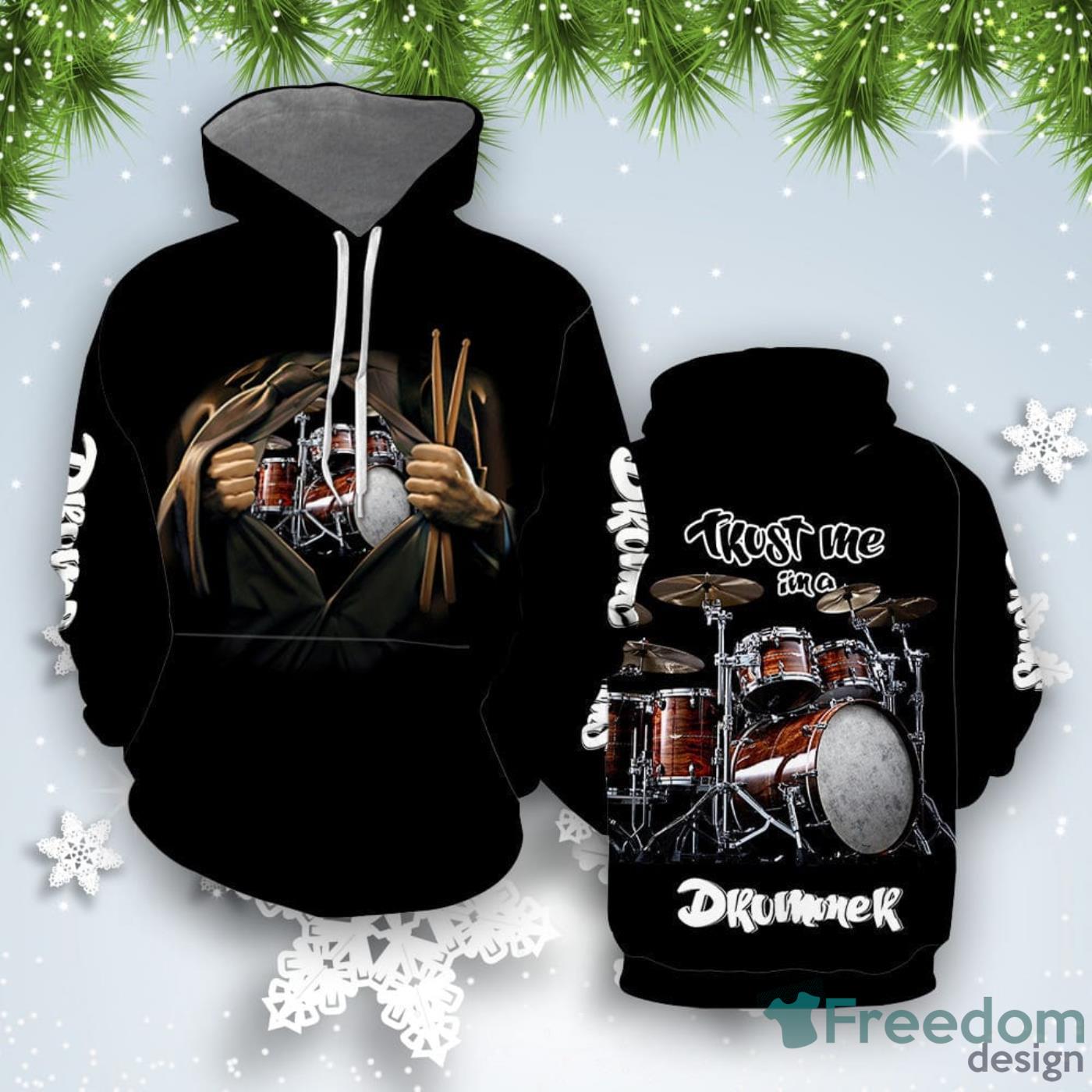 Drums All Over Print 3D Hoodie Special Gift Product Photo 1