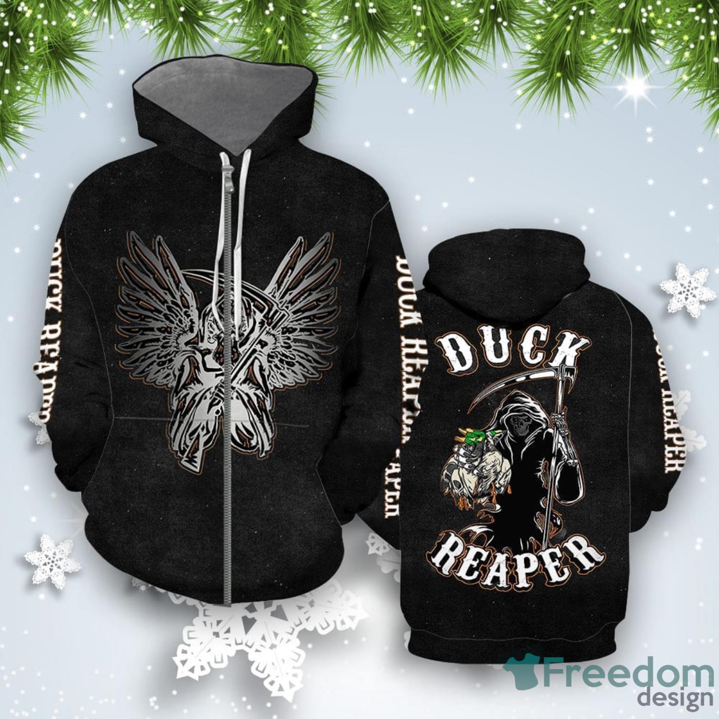 Duck Reaper All Over Print 3D Hoodie Product Photo 2