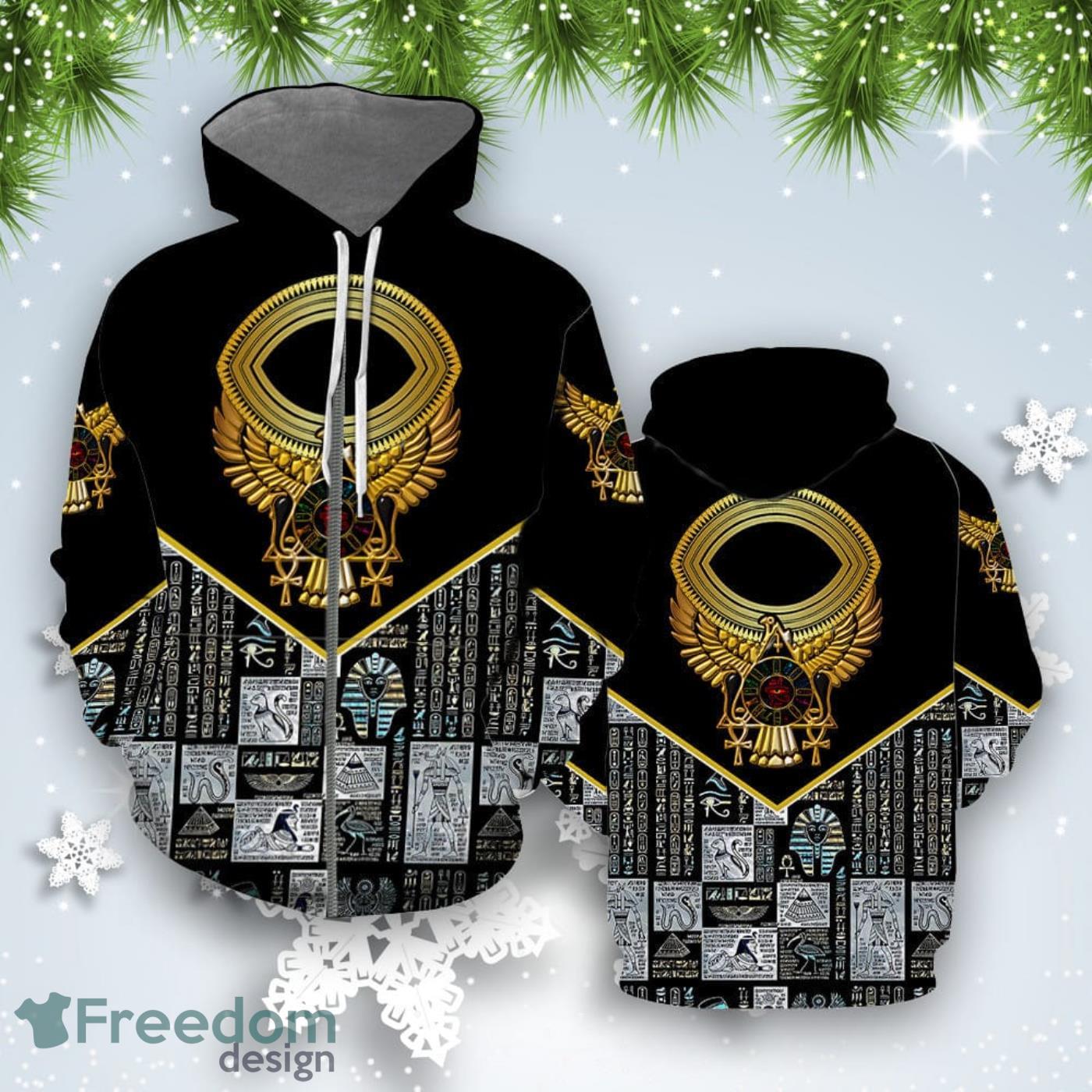 Egypt All Over Print Hoodie For Men And Women Best Gift image Egypt All Over Print Hoodie For Men And Women Best Gift Product Photo 2