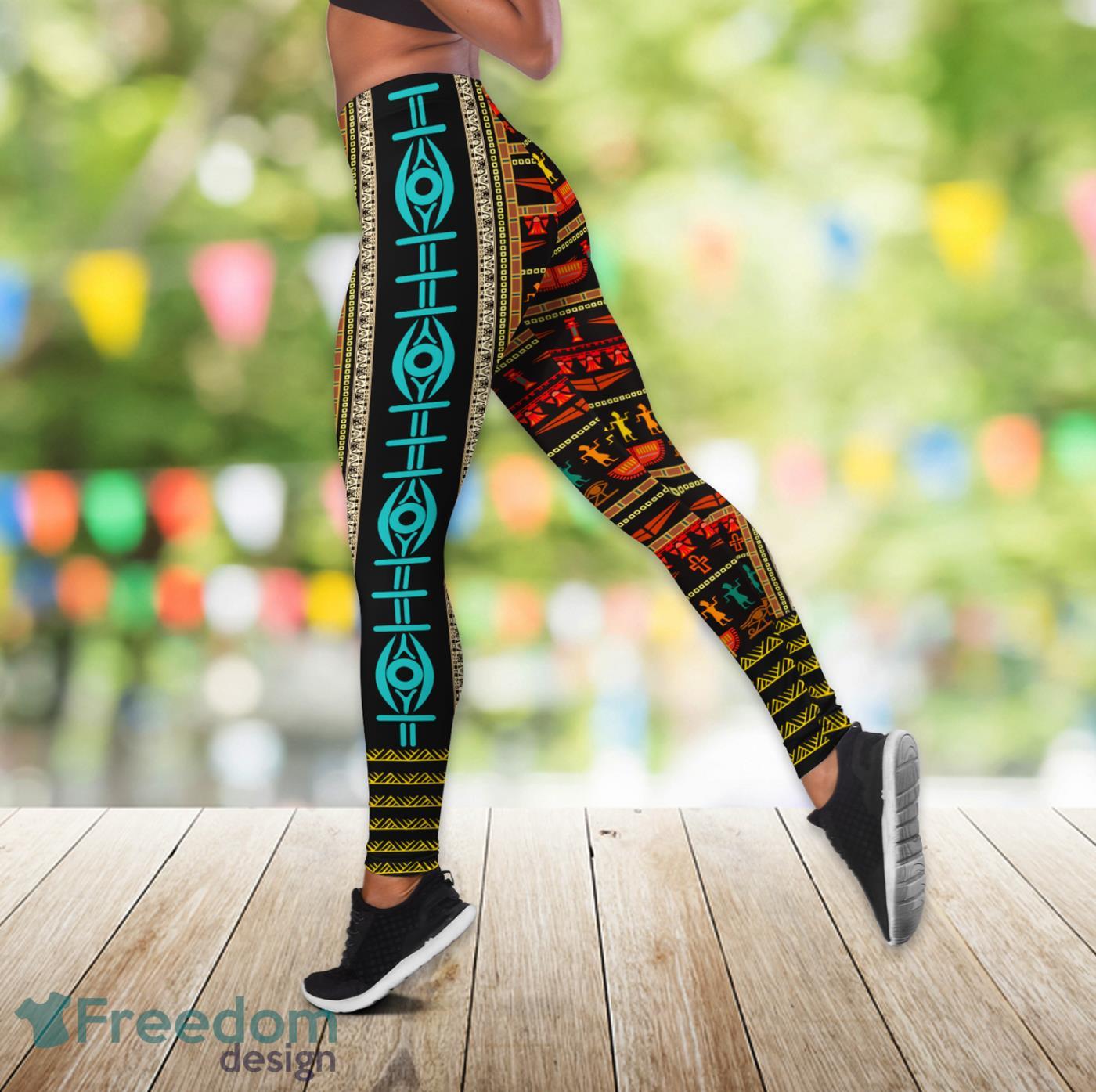 Egypt Pride Legging And Hollow Tank Top Gift For Women Product Photo 2