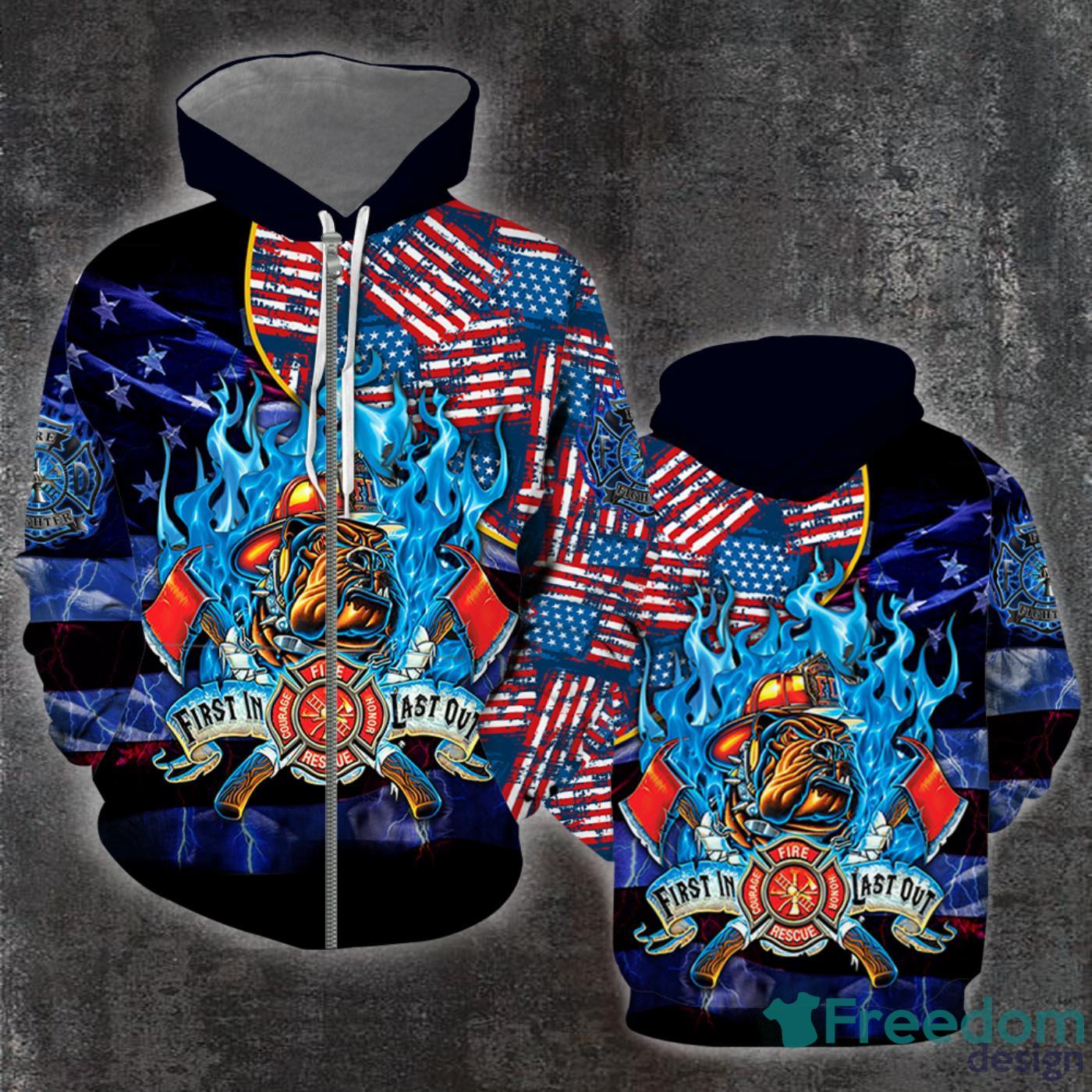 Firefighter All Over Print 3D Hoodie Unique Gift Product Photo 2