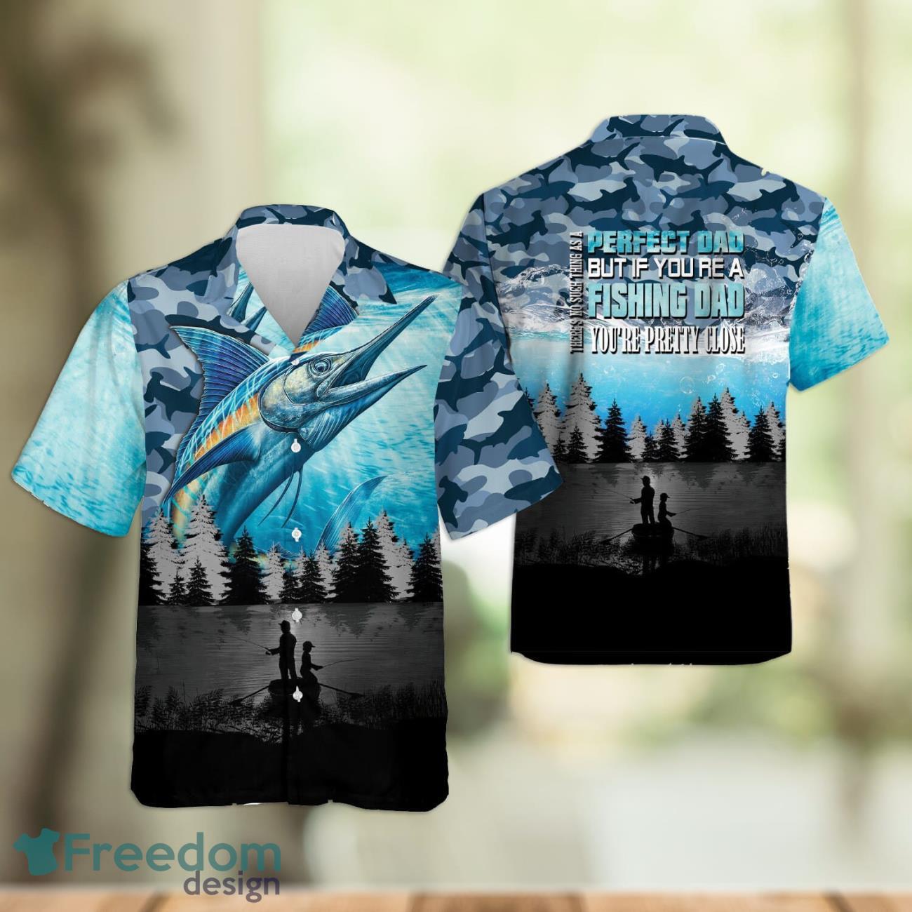 Fishing Dad Son Fishing Lover Hawaiian Shirt Summer Gift - Freedomdesign