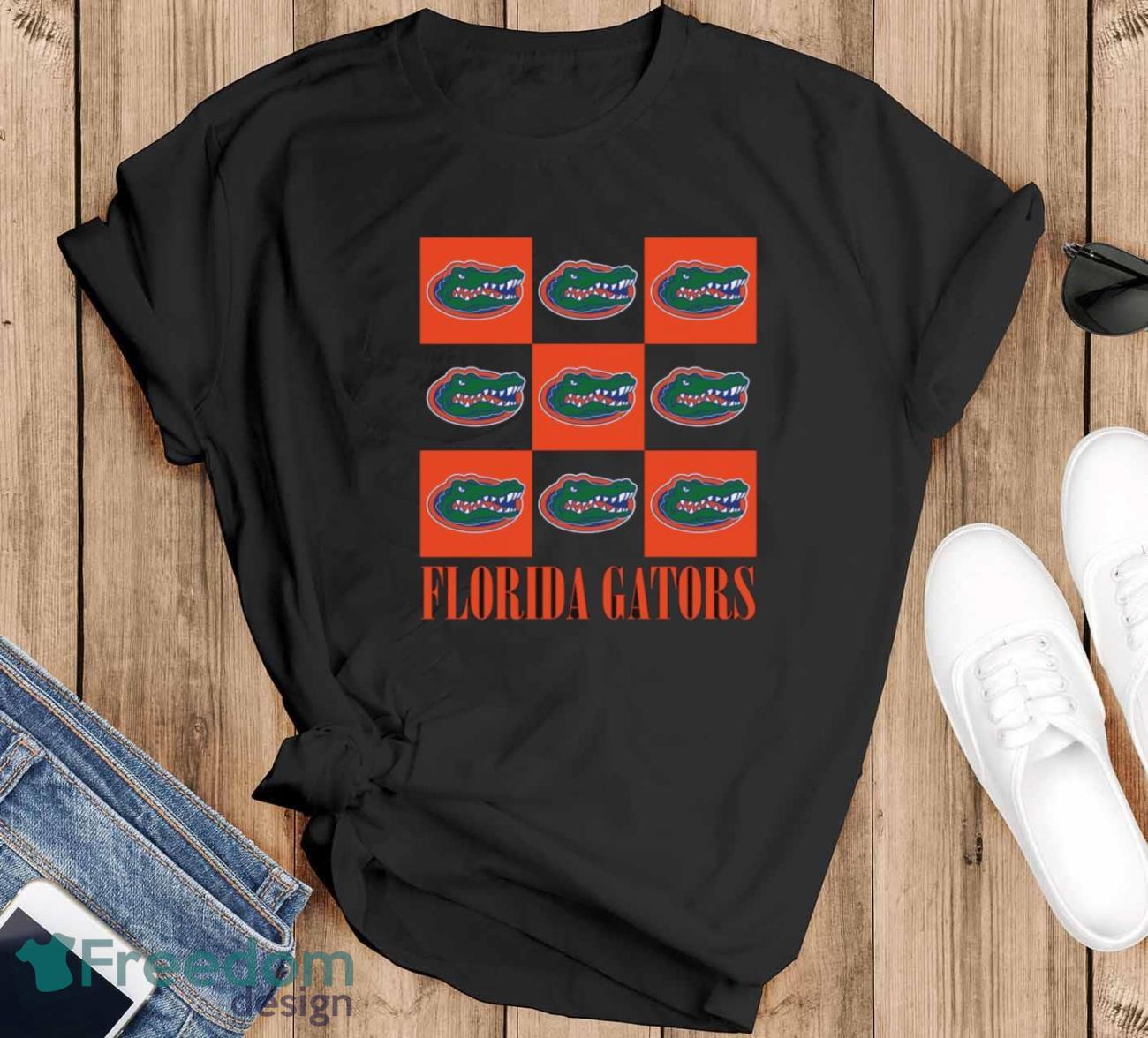 Florida Gators chessboard logo 2023 shirt - Black T-Shirt