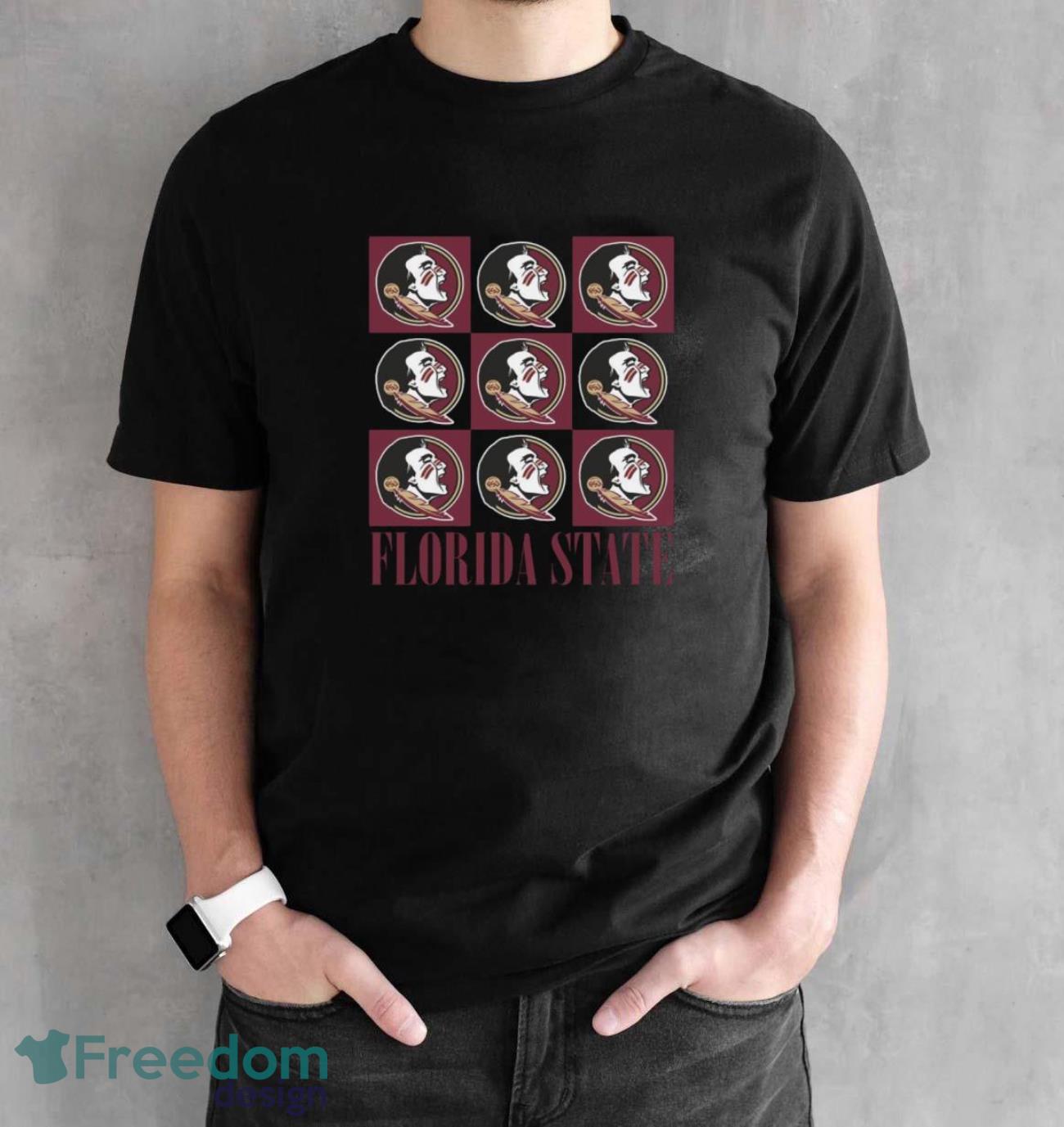 Florida State Seminoles chessboard logo 2023 shirt - Black Unisex T-Shirt