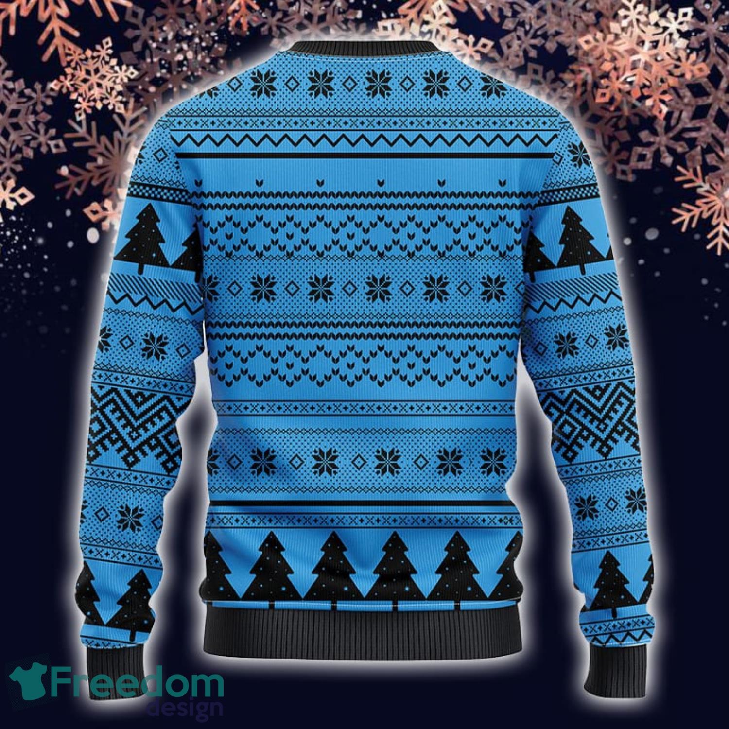 Carolina Panthers Fans Pattern Friends Ugly Christmas Sweater -  Freedomdesign