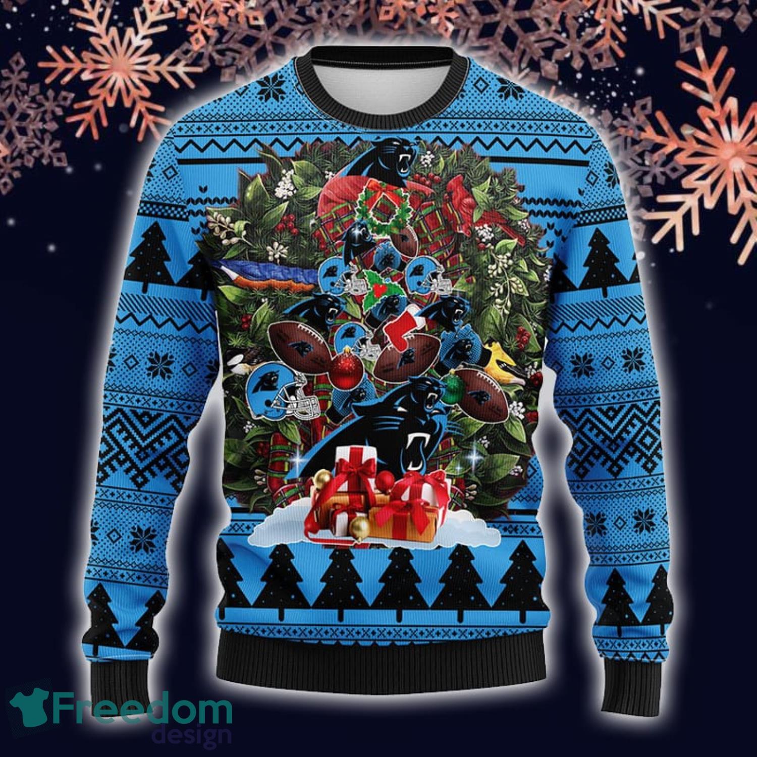 Carolina Panthers Dabbing Santa Ugly Christmas Sweater 3D Gift For Fans -  Limotees