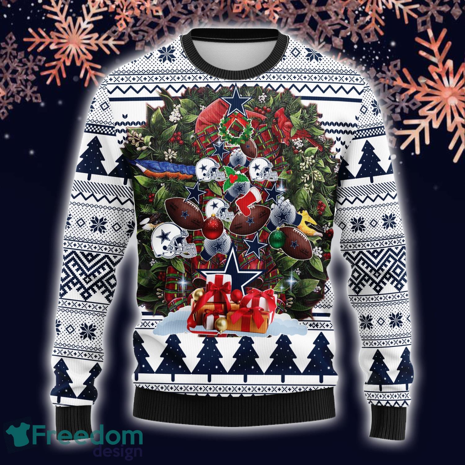 NFL Dallas Cowboys Christmas Ugly Sweater Sweatshirt - Trends Bedding