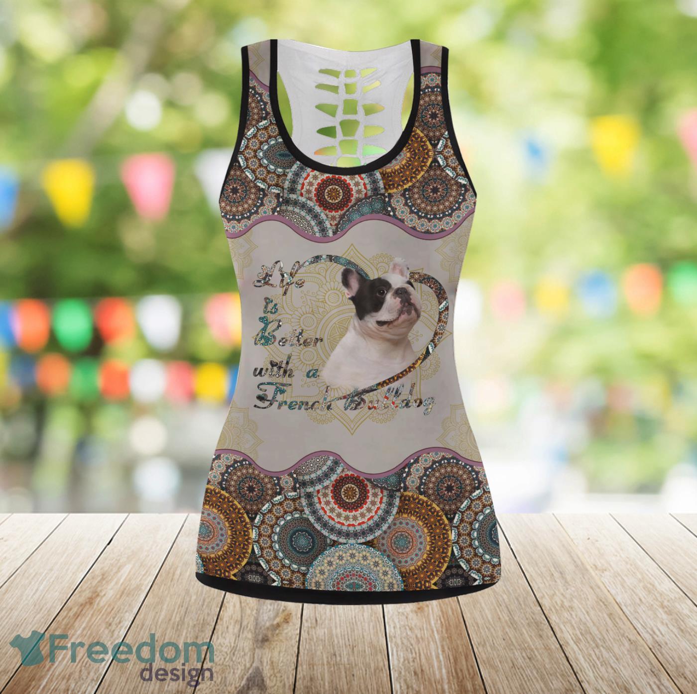 French Bulldog Dog Legging And Hollow Tank Top Gift For Women Product Photo 3 French Bulldog Dog Legging And Hollow Tank Top Gift For Women Product Photo 3