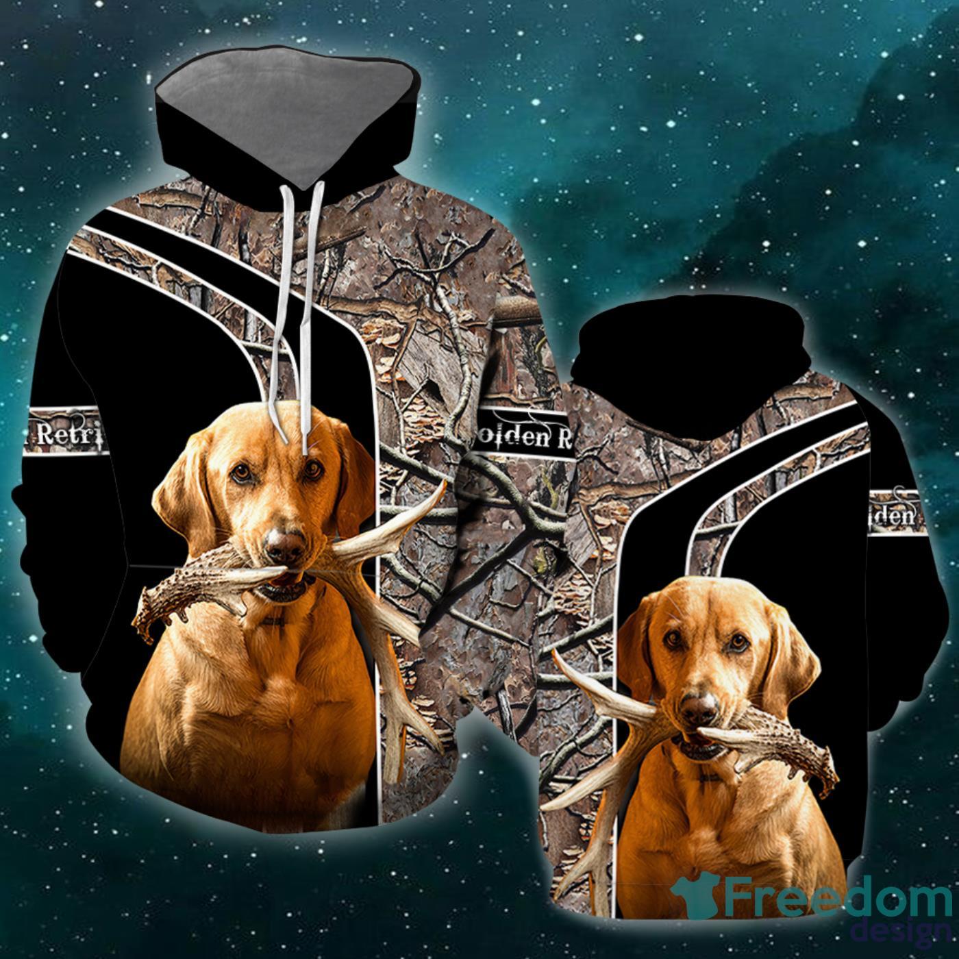 Golden Retriever Shed Hunting All Over Print 3D Hoodie Unique Gift Product Photo 1