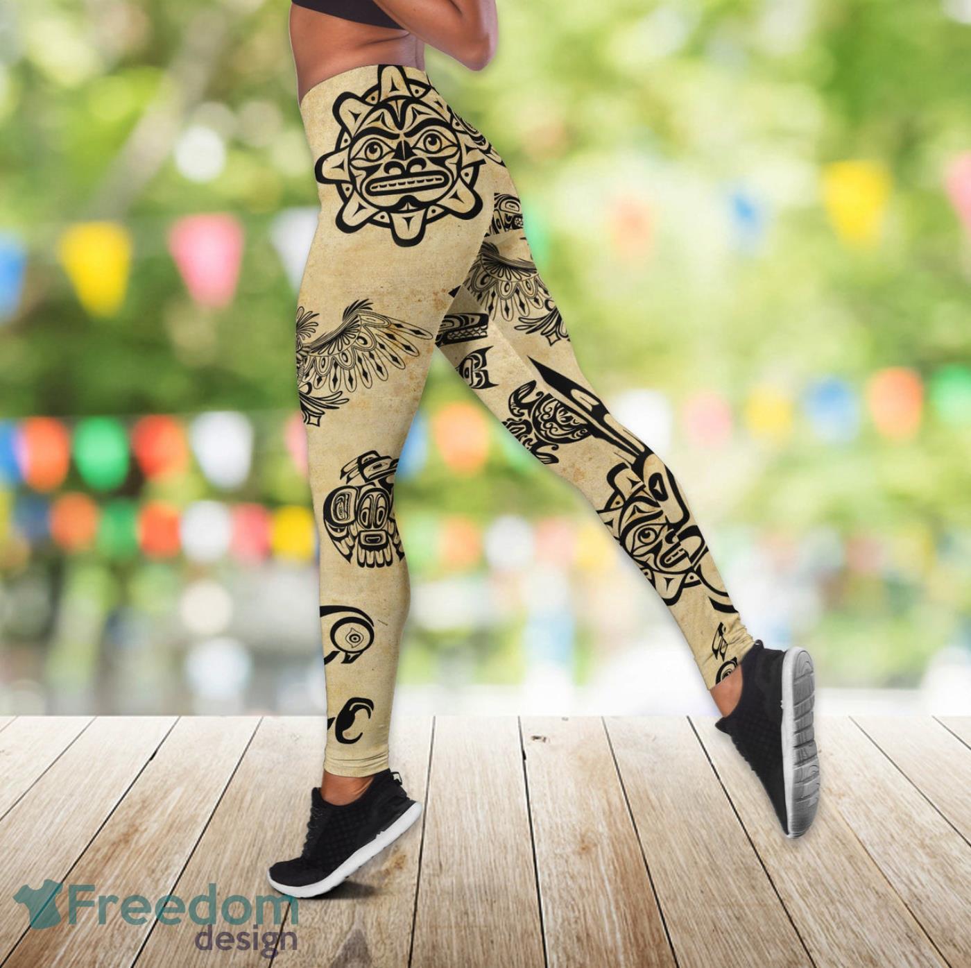 Haida Legging And Hollow Tank Top Gift For Women Product Photo 2