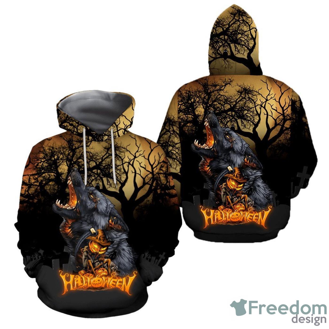 Halloween Wolf All Over Print 3D Hoodie Special Gift Product Photo 1