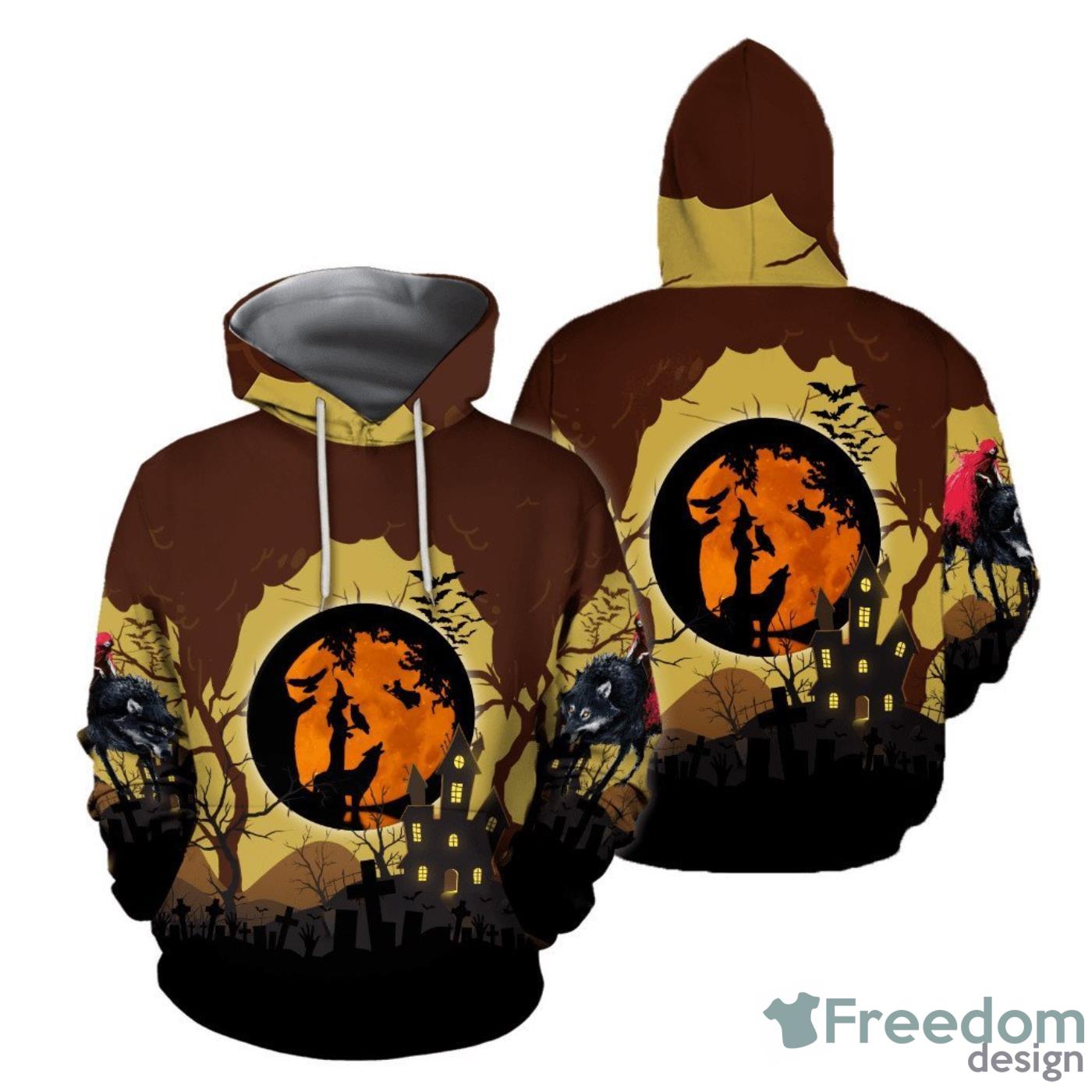 Halloween Wolf All Over Print 3D Hoodie Product Photo 1