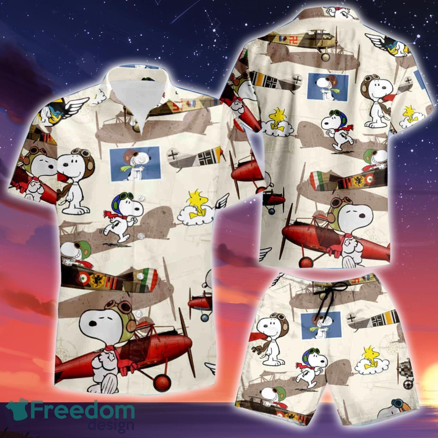 Hot Snoopy Firefighter Vintage Hawaiian Shirt & Short