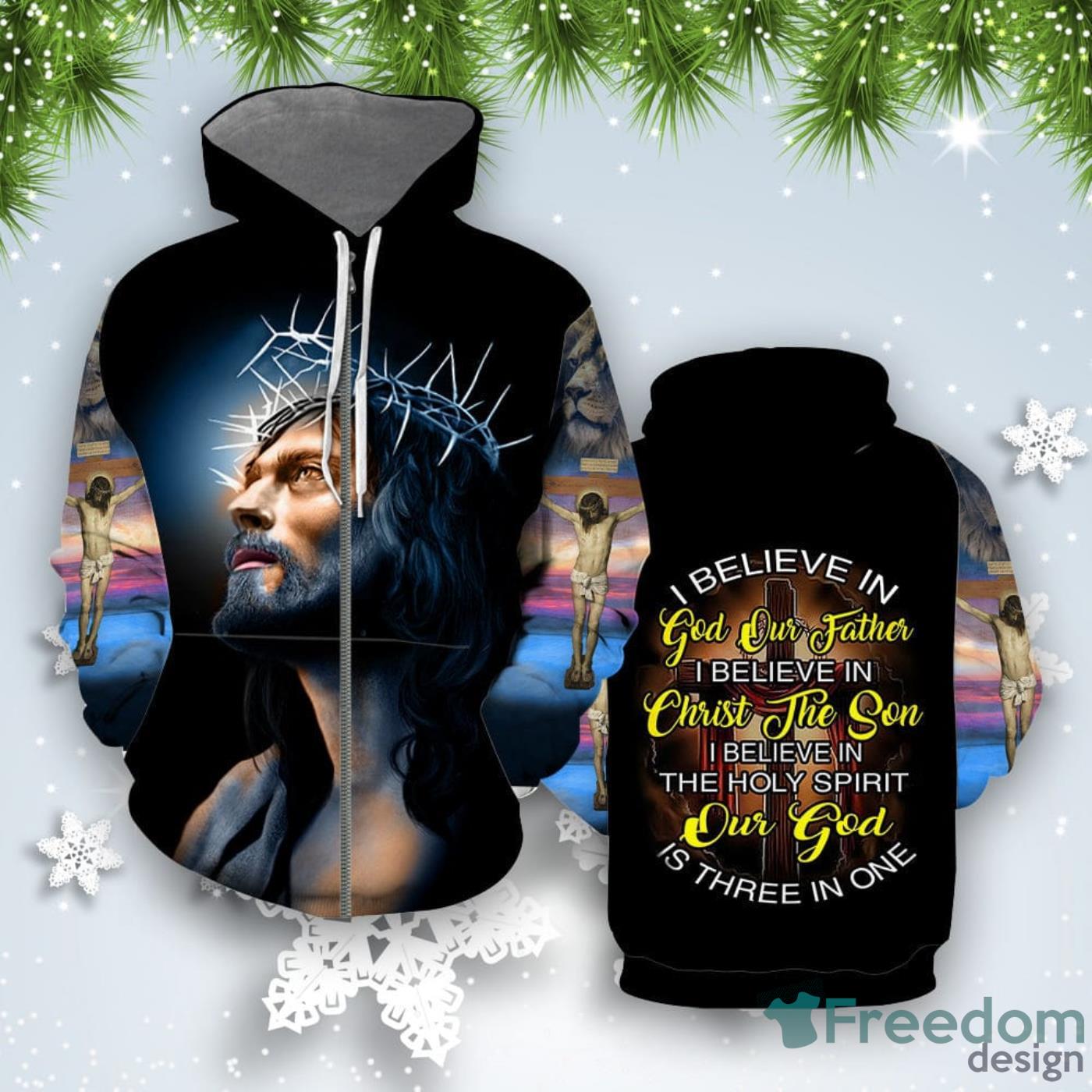 I Believed In God All Over Print 3D Hoodie Unique Gift Product Photo 2