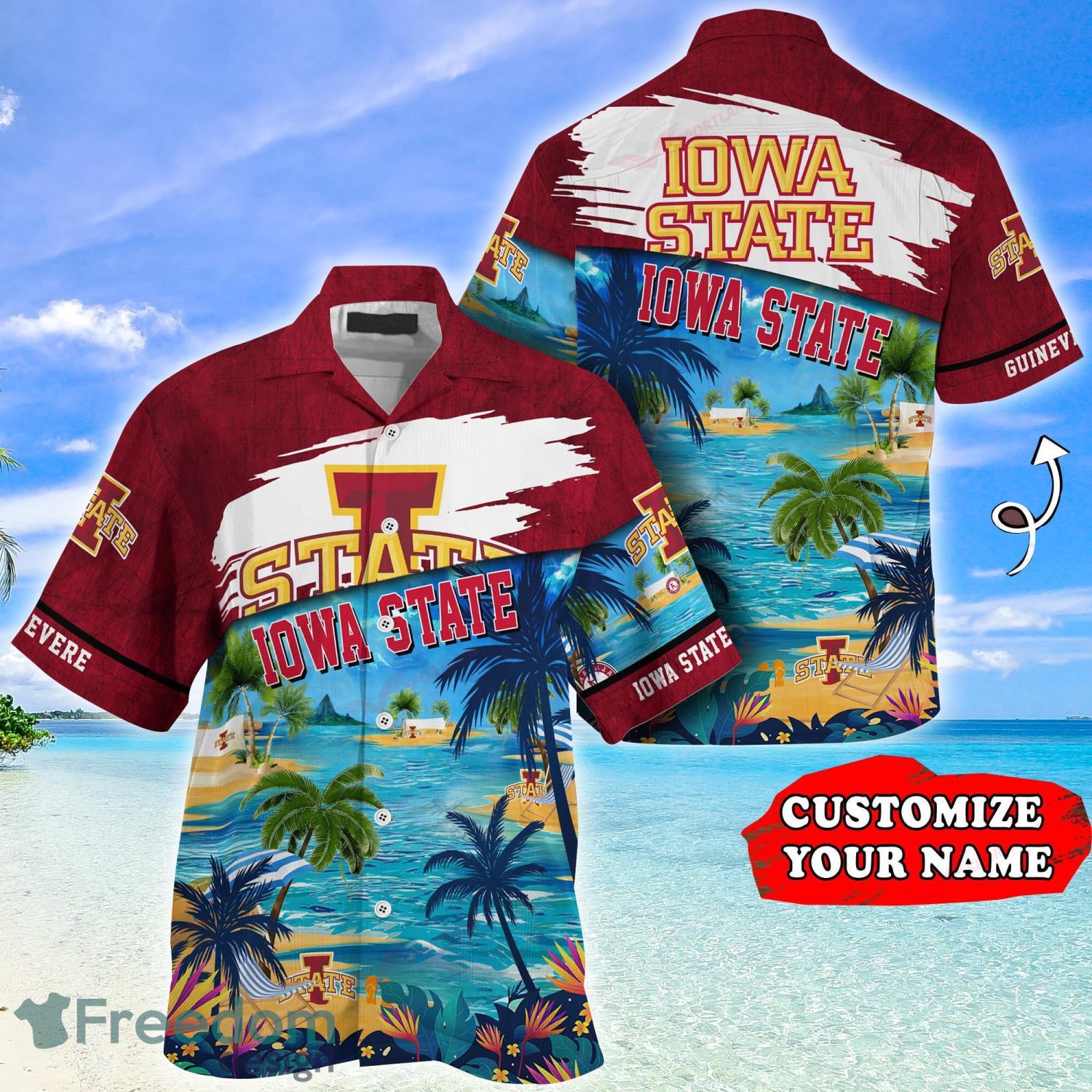 Iowa State Cyclones NCAA Us Flag Hawaiian Shirt Custom Summer