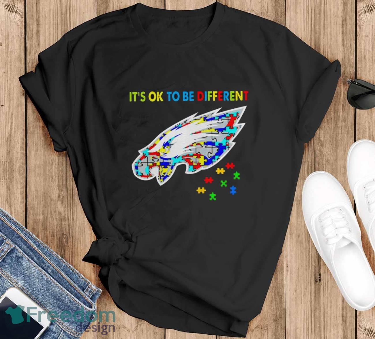 It's ok to be different Philadelphia Eagles Autism shirt - Freedomdesign