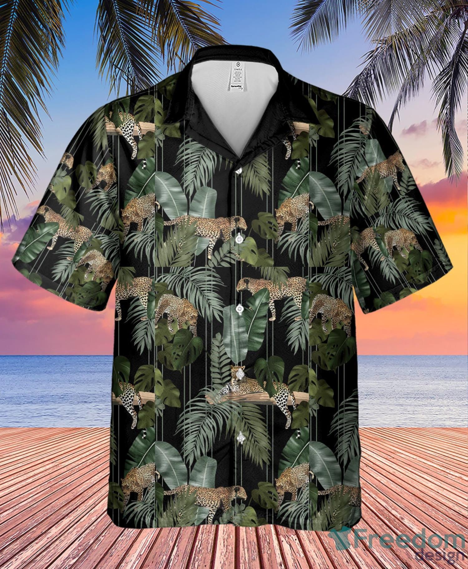 Jacksonville Jaguars Hawaiian Shirt Graphic Tropical Pattern Gift - Jomagift