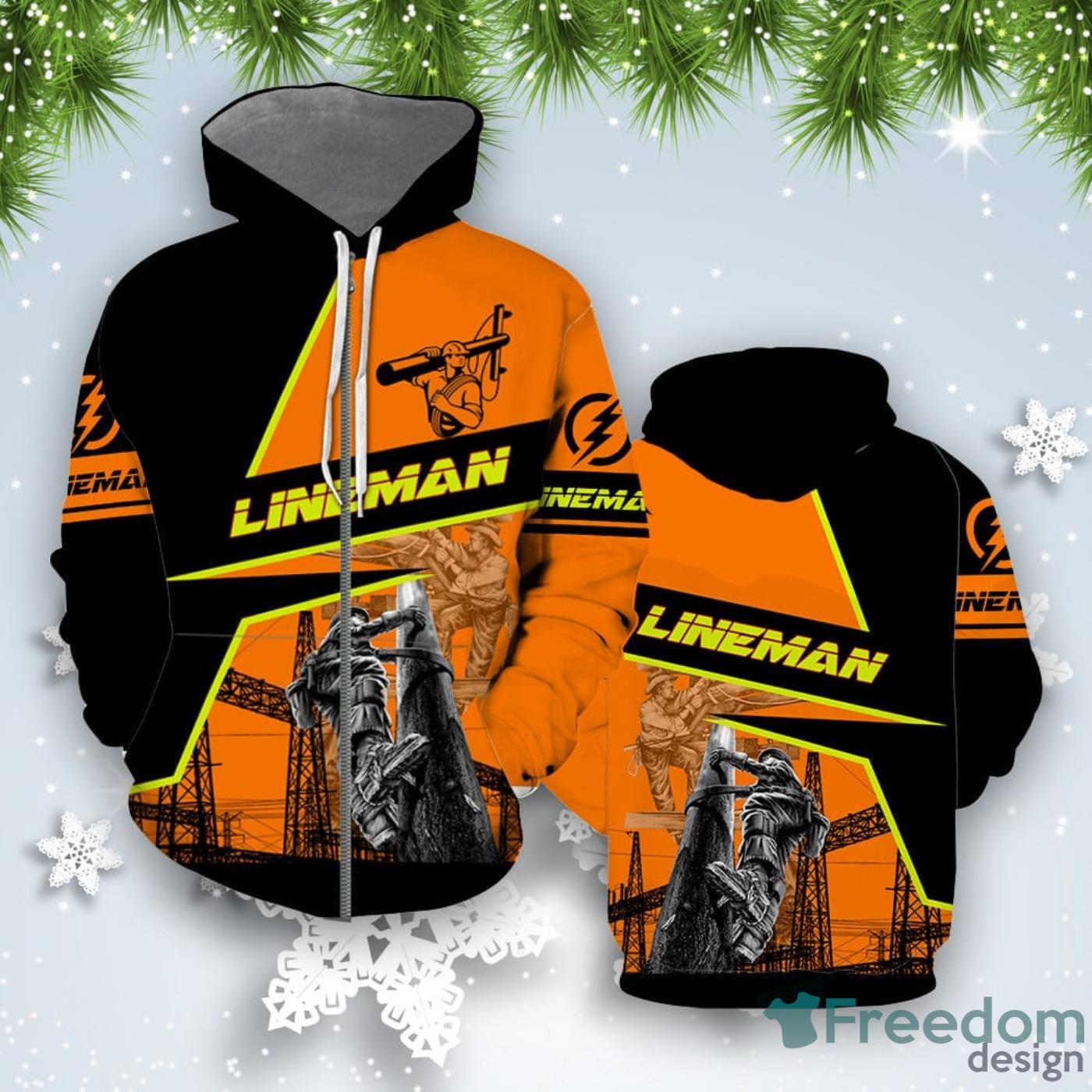 Lineman Electrician 3D Hoodie All Over Print Best Gift For Men And Women Product Photo 2