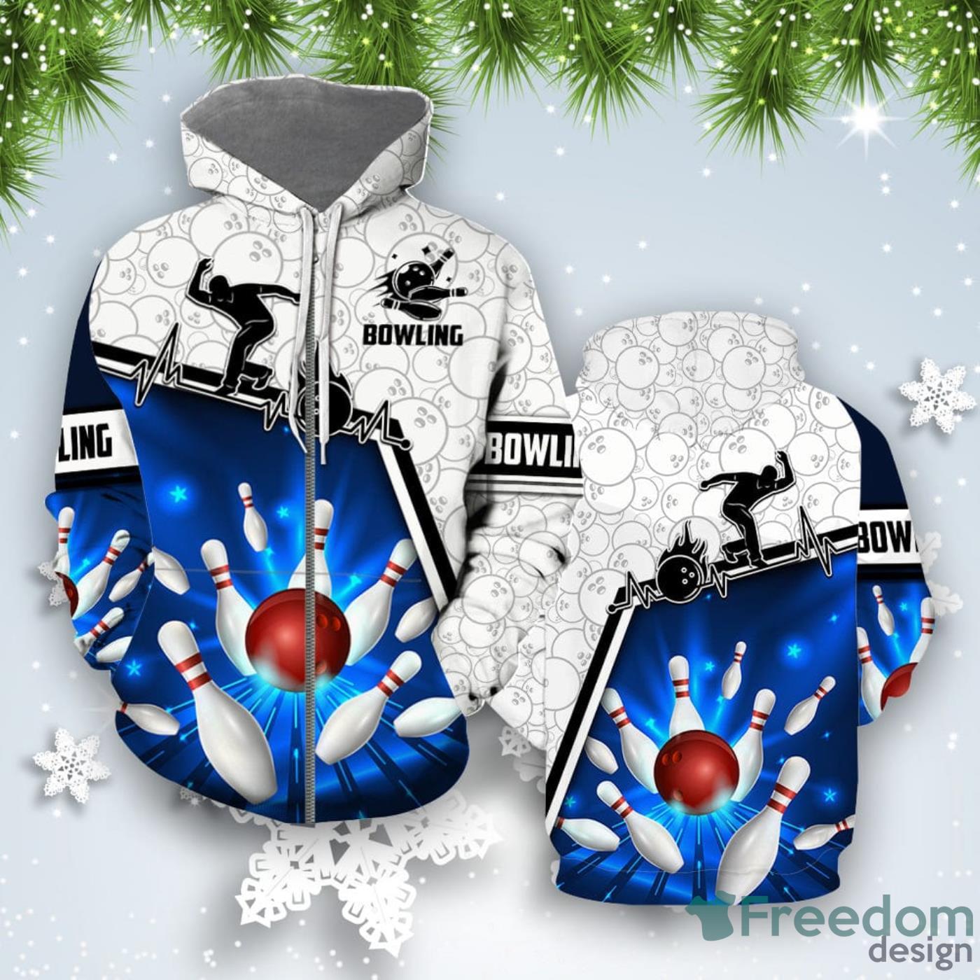 Love Bowling 3D Hoodie All Over Print Best Gift For Men And Women Product Photo 2