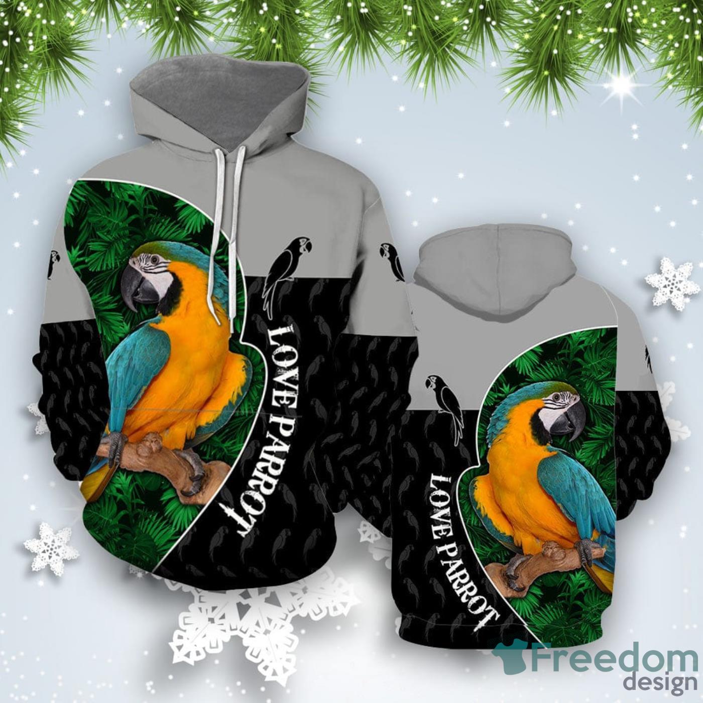 Lovely Parrot 3D Hoodie All Over Print Best Gift For Men And Women Product Photo 1