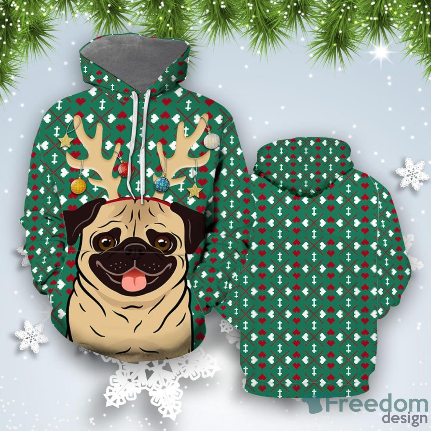 Merry Publy Christmas Dog 3D Hoodie All Over Print Best Gift For Men And Women Product Photo 1