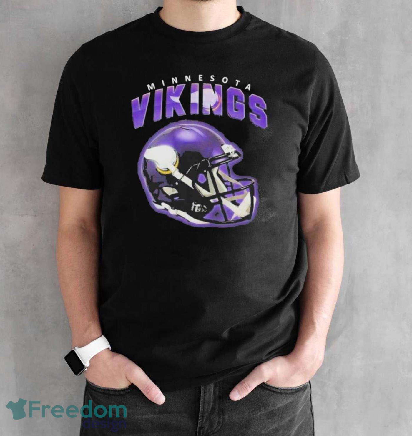 Minnesota Vikings Helmet National Football shirt - Black Unisex T-Shirt