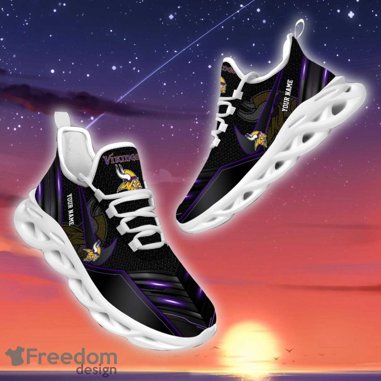 Minnesota Vikings Personalized Name NFL Ultra Sneakers Max Soul Shoes -  Freedomdesign