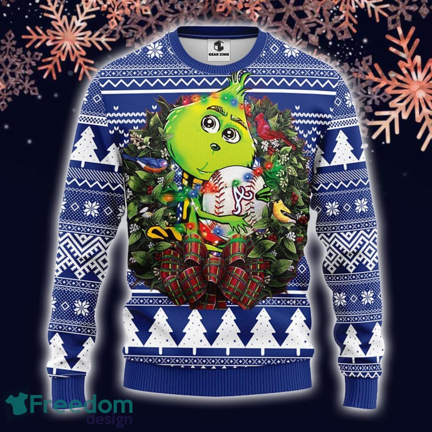 MLB Logo Atlanta Braves Funny Grinch Ugly Christmas Sweater For Men And  Women - Banantees