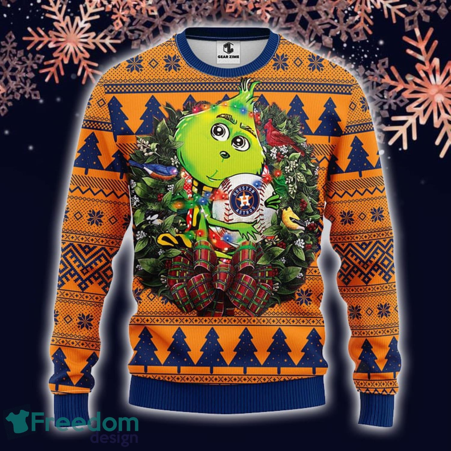 MLB Houston Astros Print Funny Grinch Ugly Christmas Sweater - The Clothes  You'll Ever Need