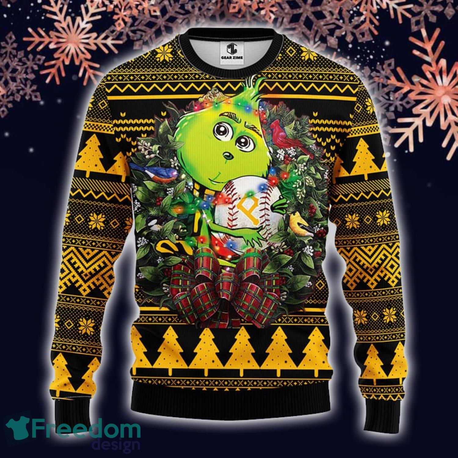 Pittsburgh Pirates Funny Grinch Ugly Sweater Gift For Christmas
