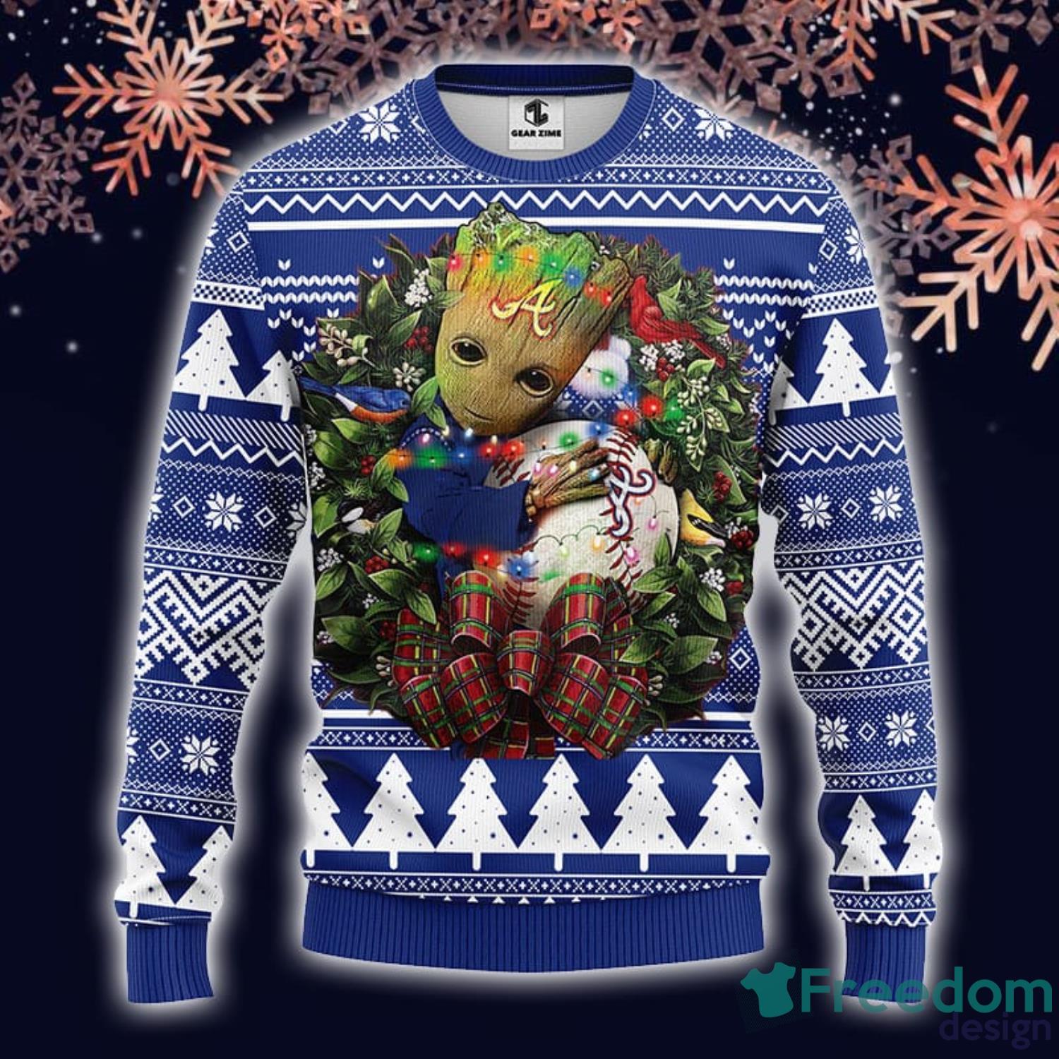 Sport Team Atlanta Braves Grateful Dead Groot Ugly Christmas Sweater - T- shirts Low Price