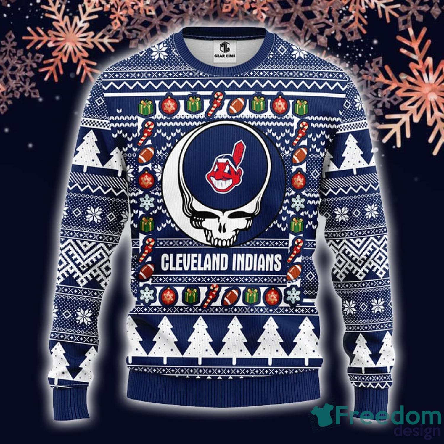 MLB Cleveland Indians Grateful Dead For Holiday 2023 Xmas Gift For Men And  Women Funny Ugly Sweater - Binteez