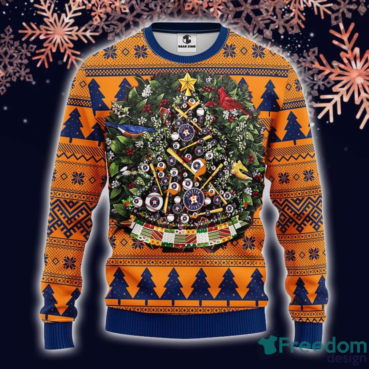 Houston Astros Christmas Tree - Christmas Sweater T Shirts