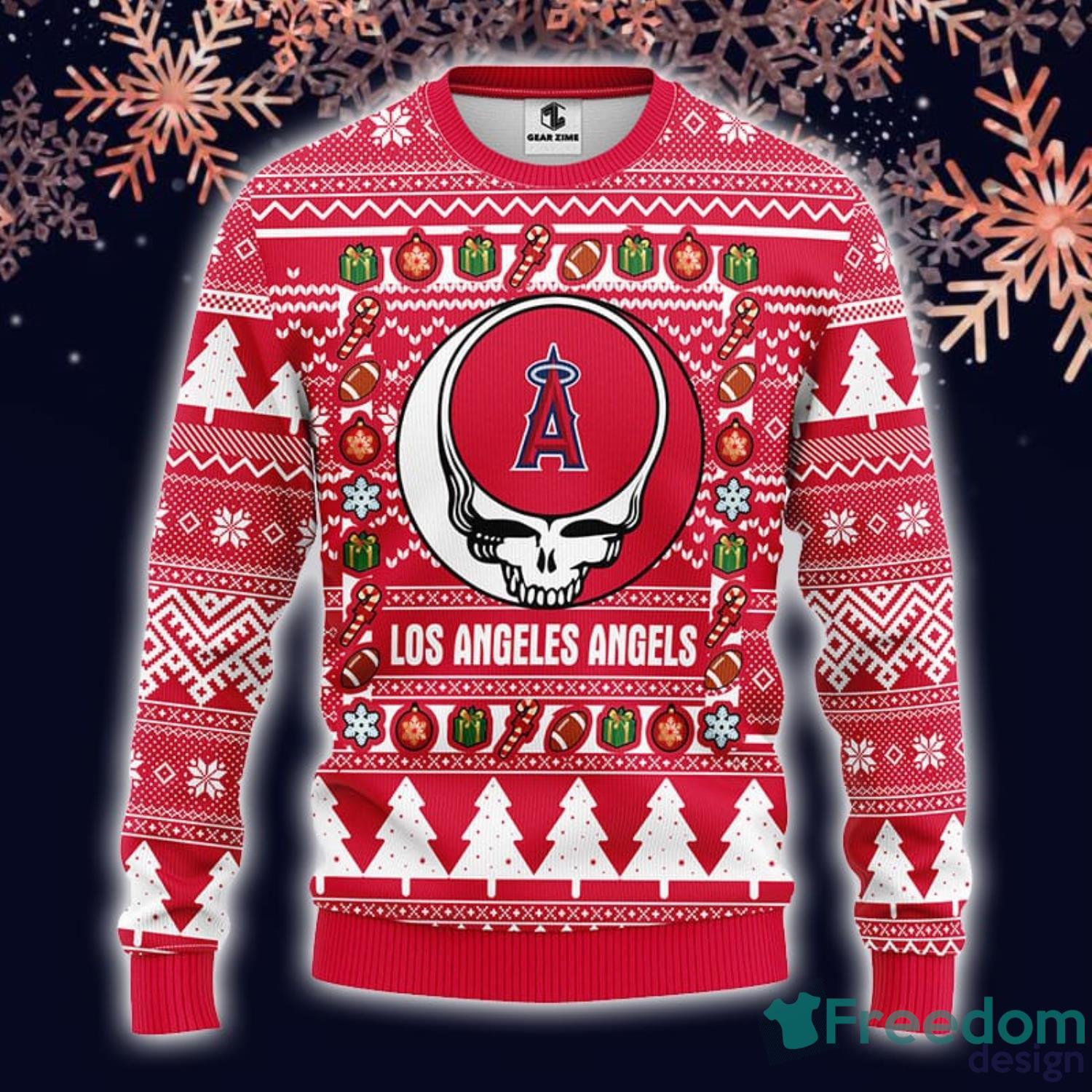 MLB Sport Fans Los Angeles Dodgers Grateful Dead Christmas Gift Pattern  Ugly Christmas Sweater - Freedomdesign
