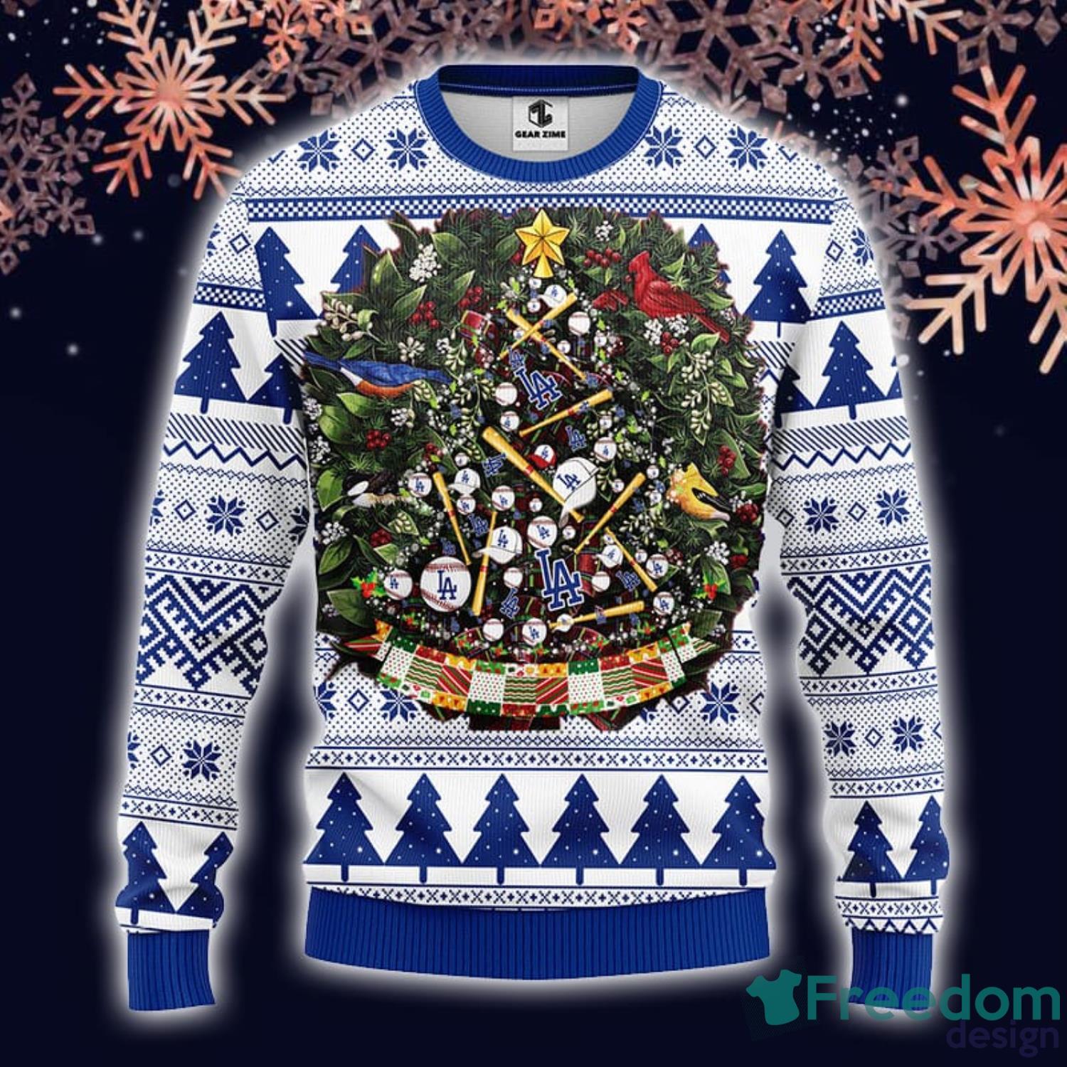 Christmas Gift Los Angeles Dodgers Sport Fans 3D Ugly Christmas Sweater For  Men And Women