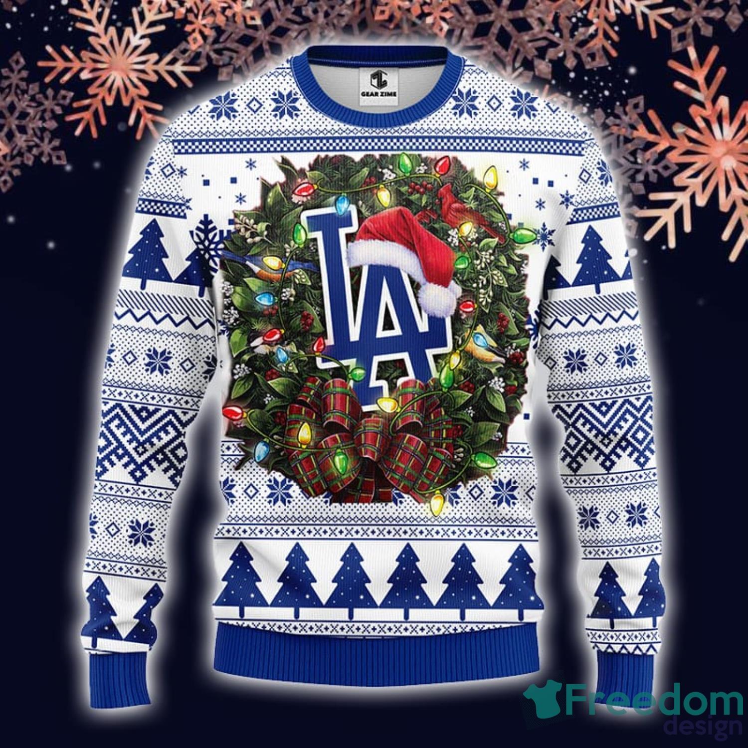 los angeles dodgers christmas sweater