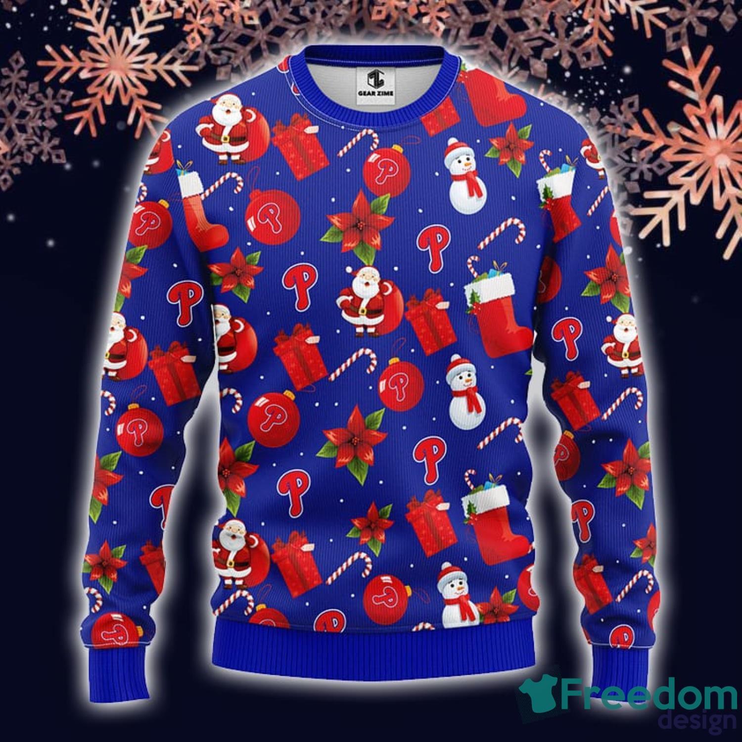 Philadelphia Phillies Baseball Ugly Christmas Sweater