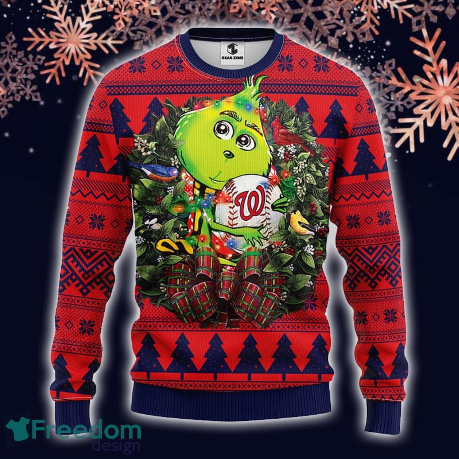 Chicago Cubs Funny Grinch Christmas Ugly Sweater