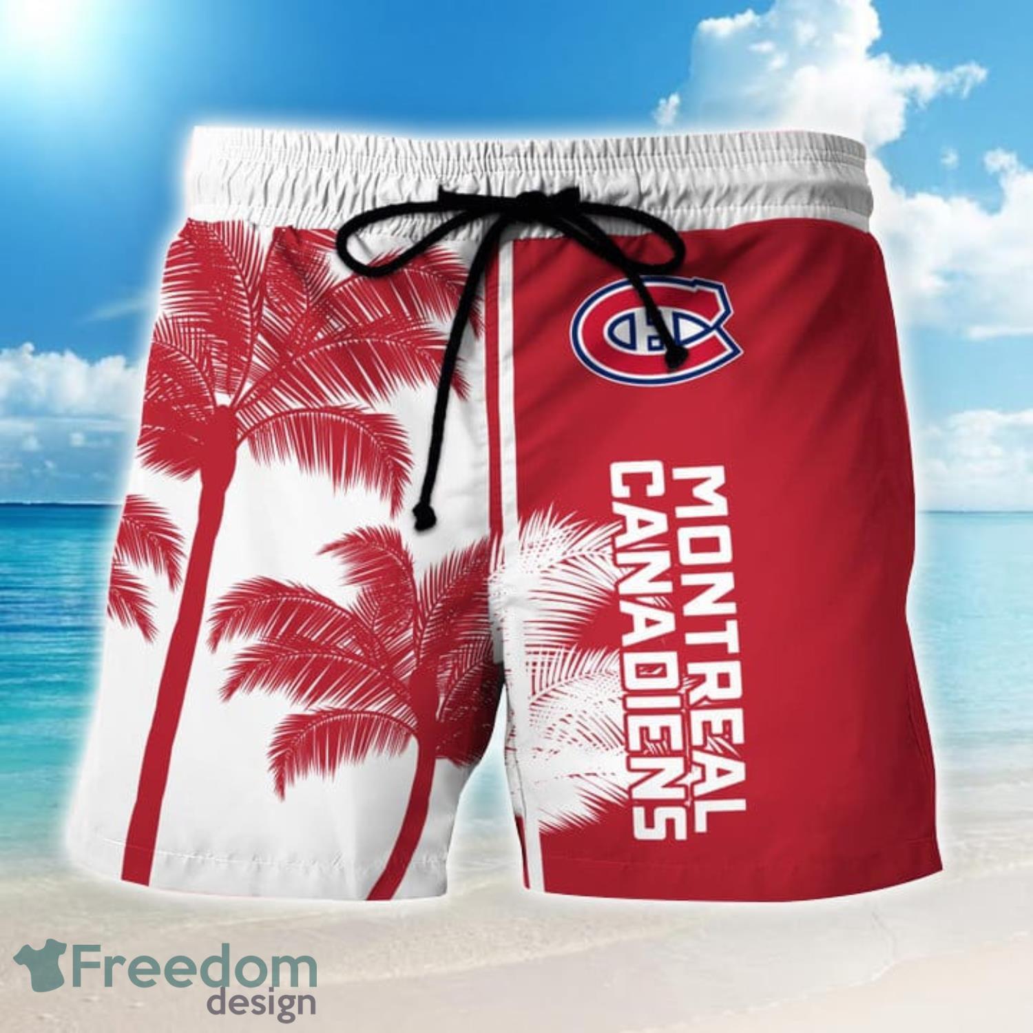 Montreal Canadiens Nhl-summer Hawaiian Shirt And Shorts, For Fans