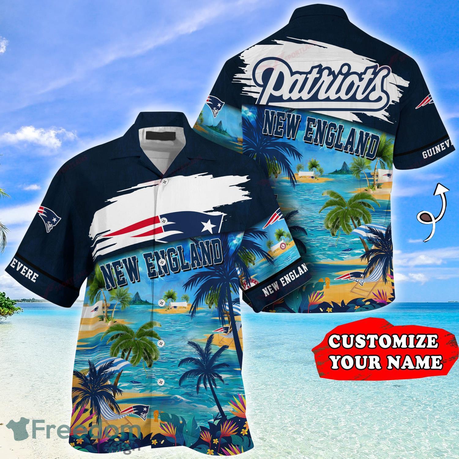 New England Patriots NFL Custom Name Hawaiian Shirt For Beach Lover -  Freedomdesign