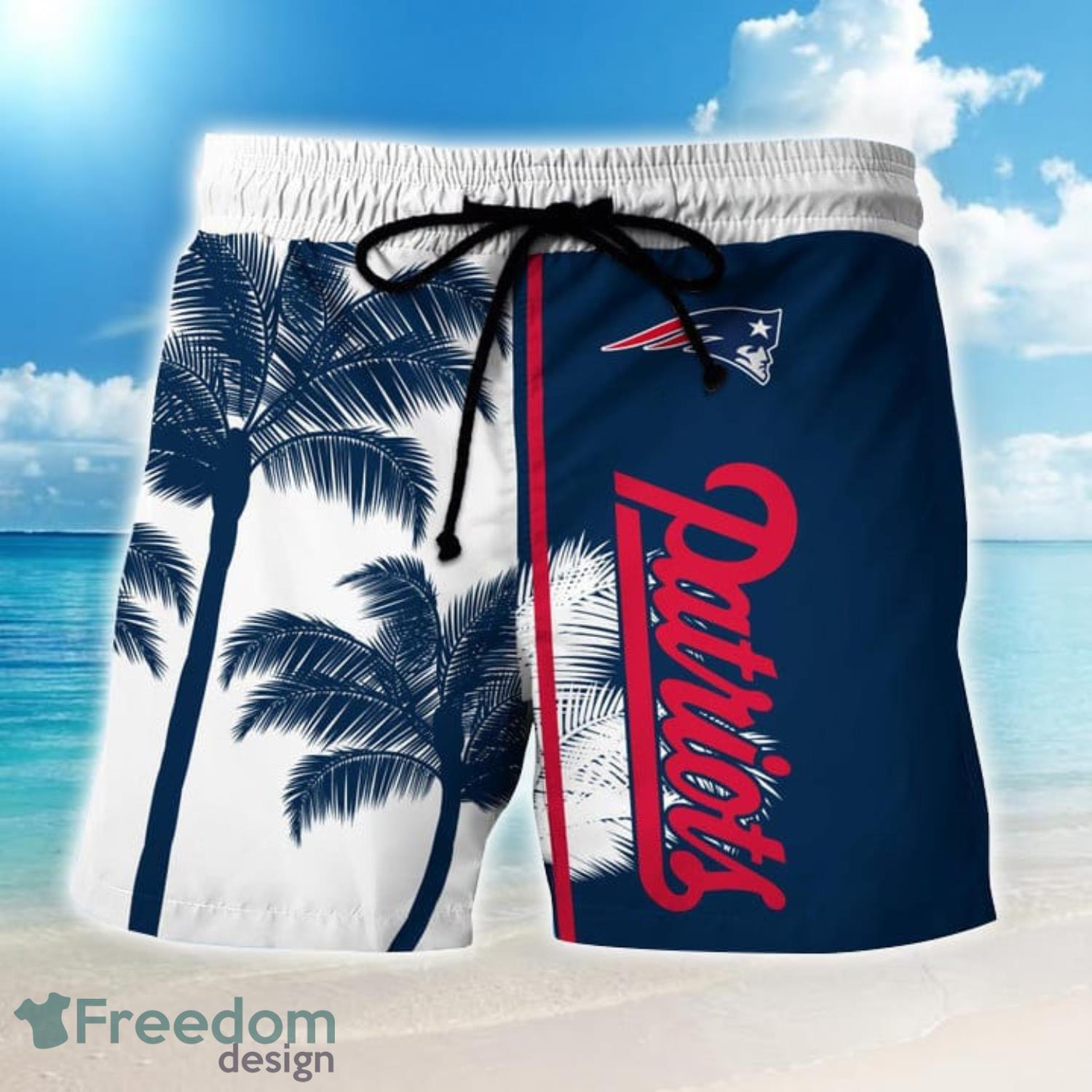 New England Patriots NF And Tropical Pattern Custom Name Hawaiian