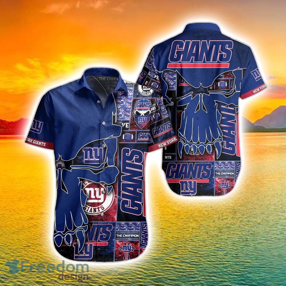 New York Giants NFL Logo Combo Hawaiian Shirt And Short Summer For Men  Women - Freedomdesign