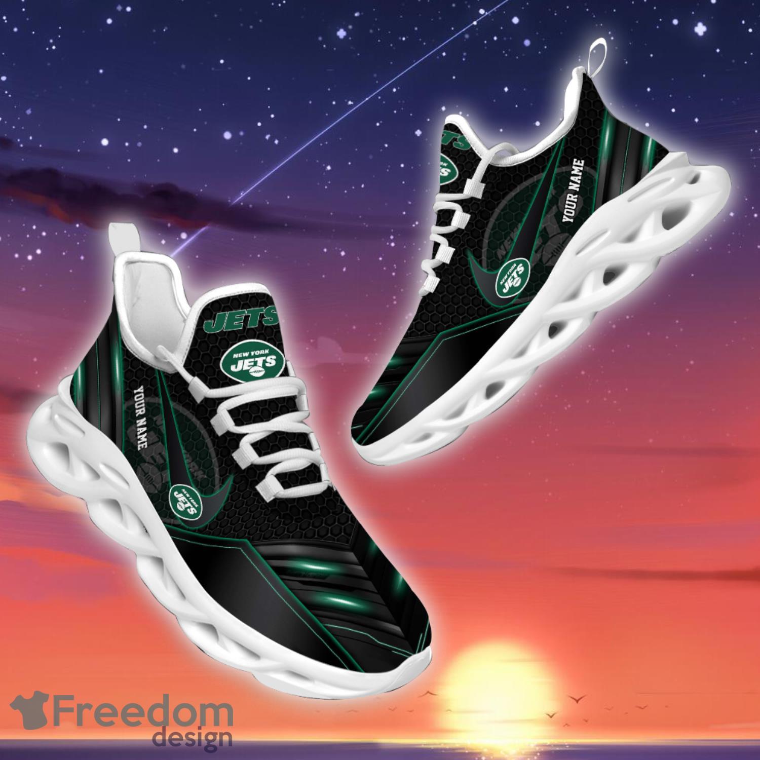 New York Jets NFL Black Max Soul Shoes - Freedomdesign